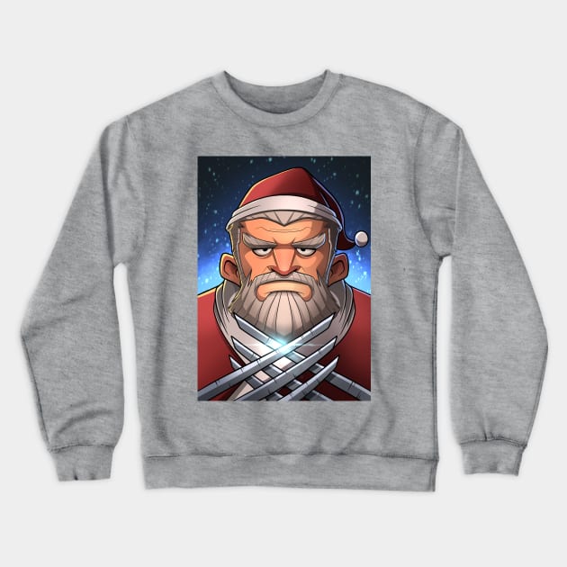 Santa Claws Crewneck Sweatshirt by Popon85